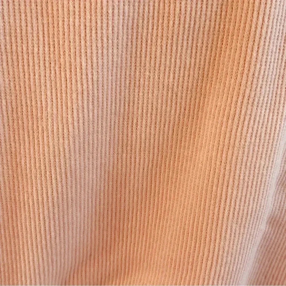 ORVIS T-shirt  Asymmetric Neck Shirt Womens Large Short Sleeve Lt Pink Ribbed - Picture 7 of 8